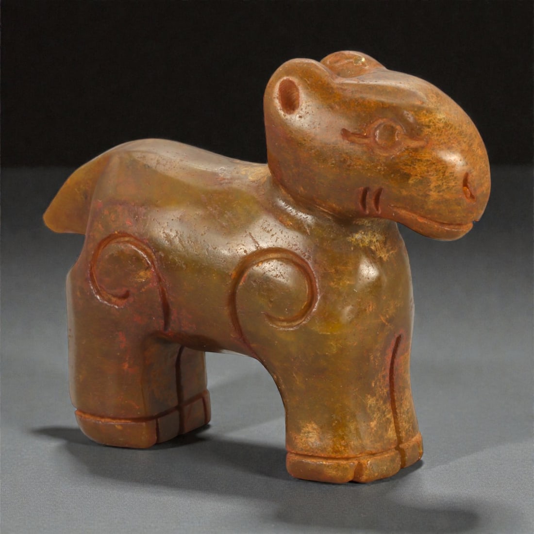 A Chinese Hardstone Horse Figure, 20th Century, 86FB (1 of 3)