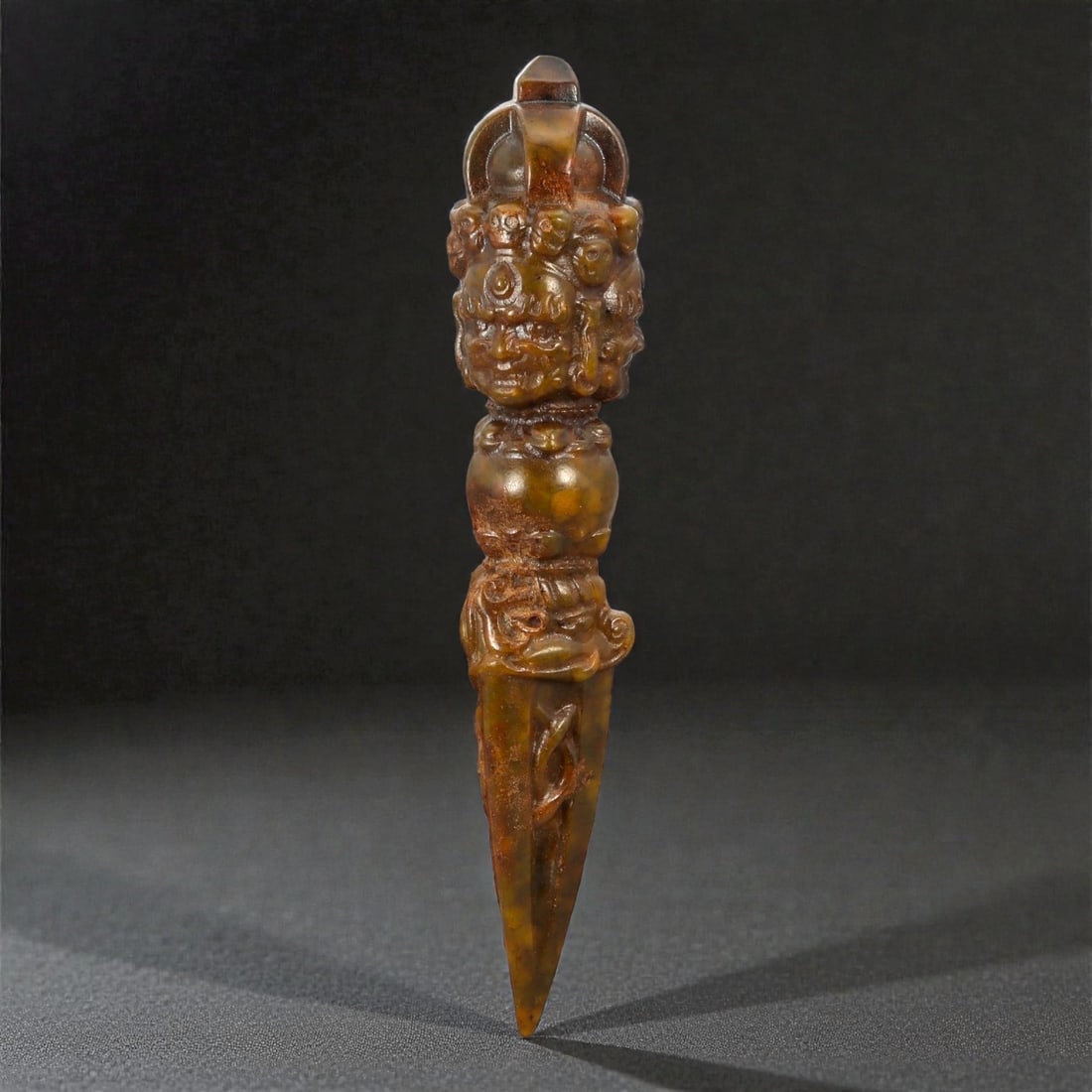 A Chinese Jade Ritual Dagger (Phurba-Type), 20th Century, 2FA (1 of 3)