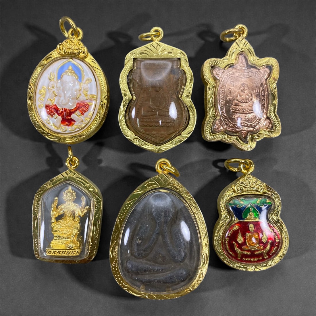 A Group of Six Thai Amulets, 20th Century, 68V (1 of 1)
