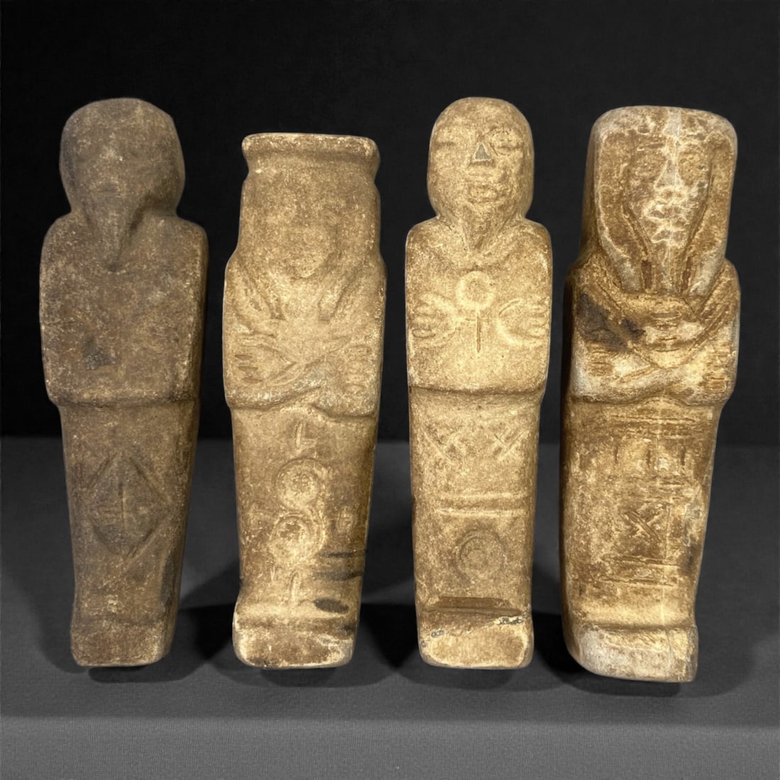 An Egyptian Revival Stone Shabti Group, 20th Century, 69V (1 of 1)