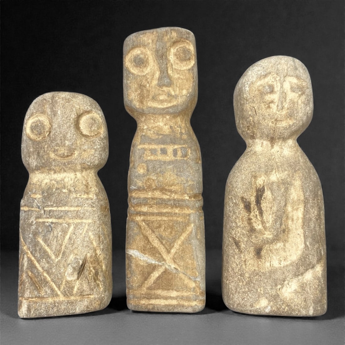 A Near Eastern Stone Idol Group, Medieval Period, 71XJ (1 of 1)