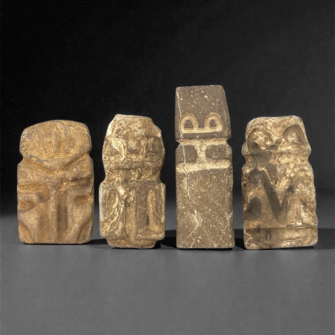 A Group of Valdivian Stone Anthropomorphic Figures, Ecuador, Circa 3500-1500 BCE, 2W (1 of 1)