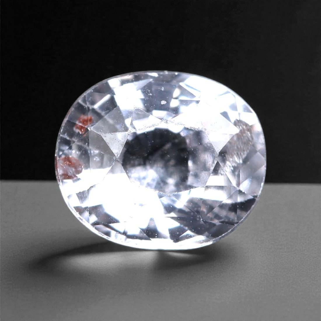 1.04 Carats Near-Colorless Sapphire - Natural Unheated Ceylon Gem 6x5mm, 17XC (1 of 1)