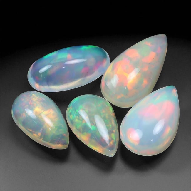12.63 Carats Multi-Color Welo Opal Lot - Natural Ethiopian Stones, 59XC (1 of 1)