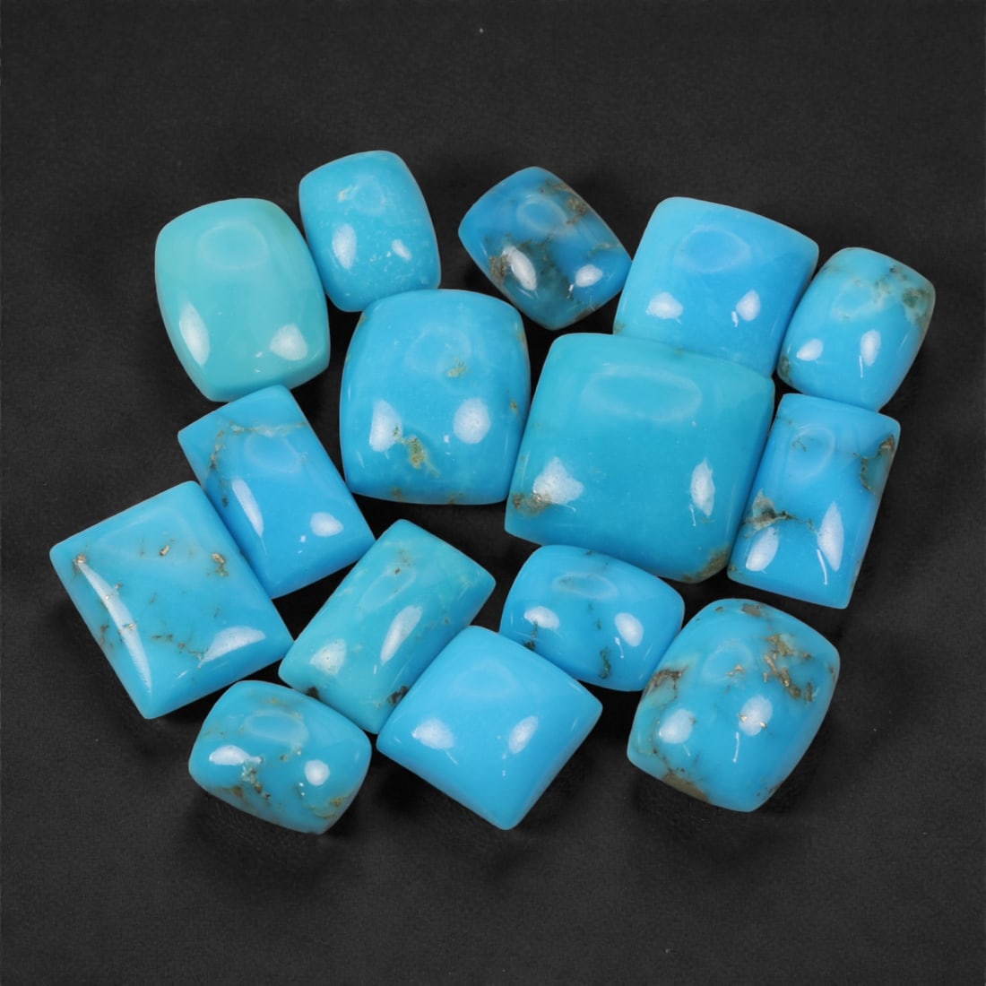 29.64 Carats Sky Blue Turquoise Lot 0.8-1.0cm - Natural Persian-Style Stones, 42XJ (1 of 1)