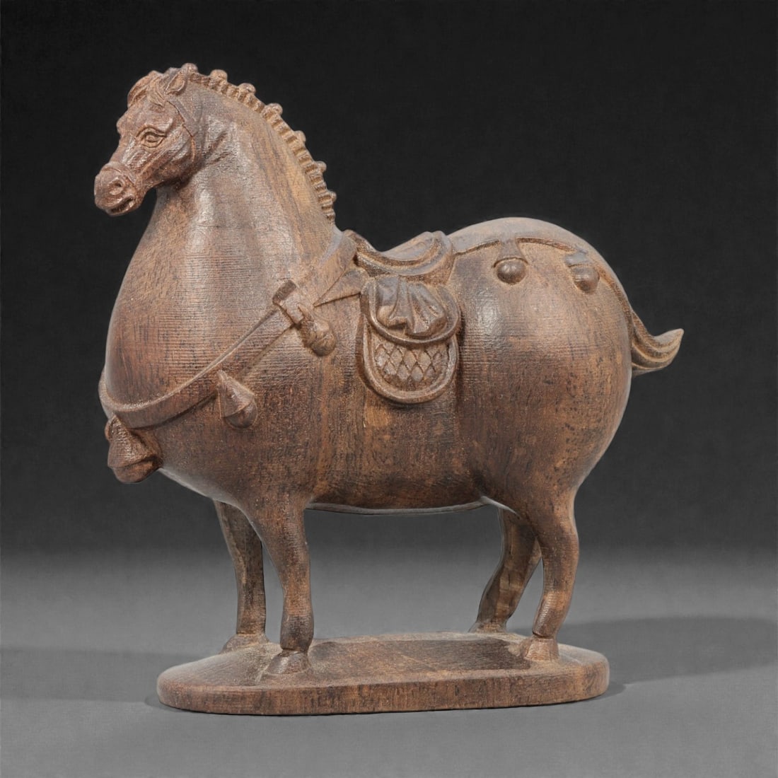 A Chinese Agarwood Horse Effigy, 20th Century, 24YC (1 of 2)