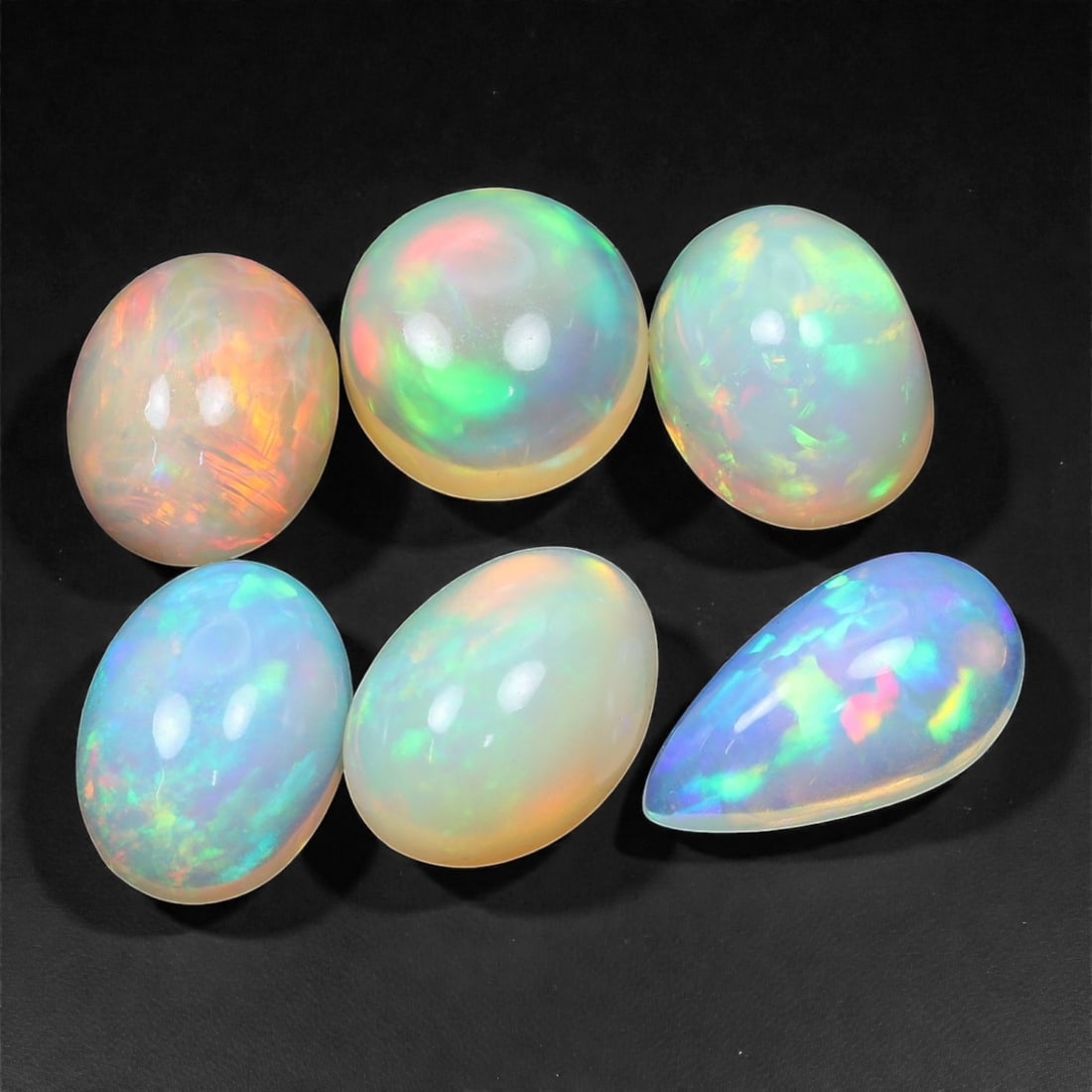 13.16 Carats Multicolor Welo Opal Selection - Natural Ethiopian Stones, 9-12mm, 13XK (1 of 1)