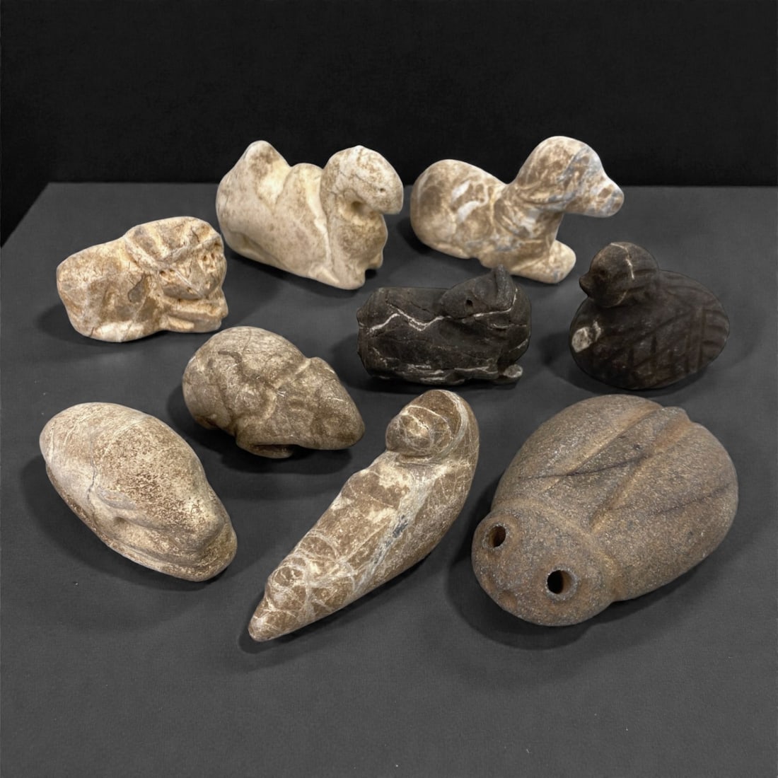 A Group of Near Eastern Stone Zoomorphic Figurines, 79Z (1 of 1)