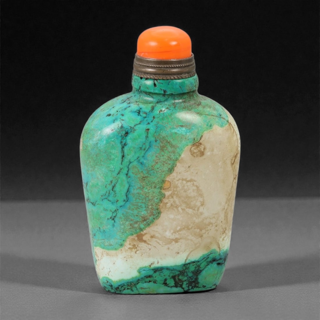A Chinese Turquoise Snuff Bottle, 20th Century, 6FG (1 of 2)
