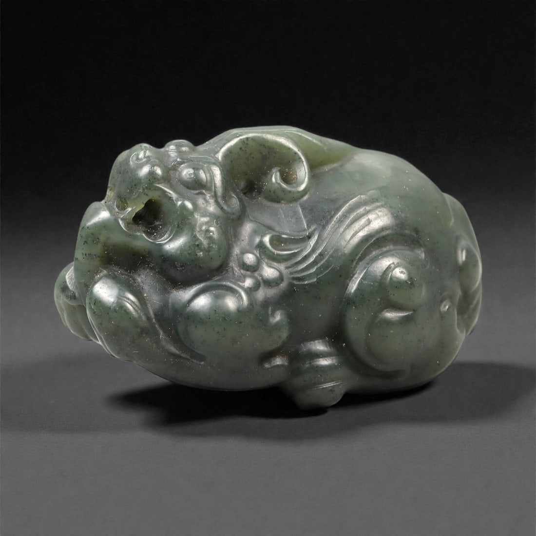 Chinese Jade Pixiu Beast - Carved Animal Figurine 4.5cm, 89ZC, 89ZC (1 of 3)