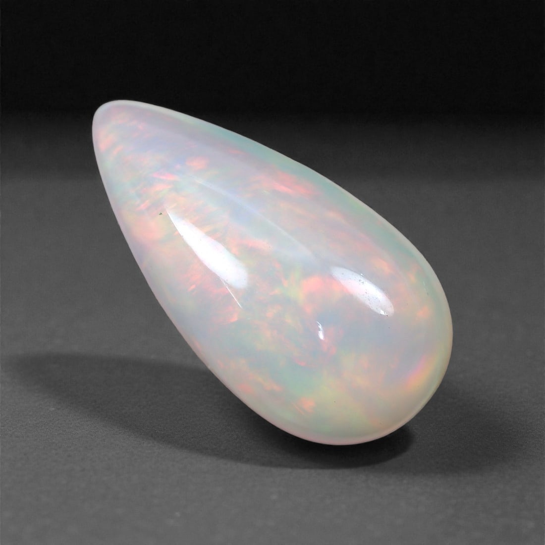 3.75 Carats Elongated Pear Cabochon Opal - Natural Ethiopian Stone 15.6x8.3x6.8mm, 16XH (1 of 2)