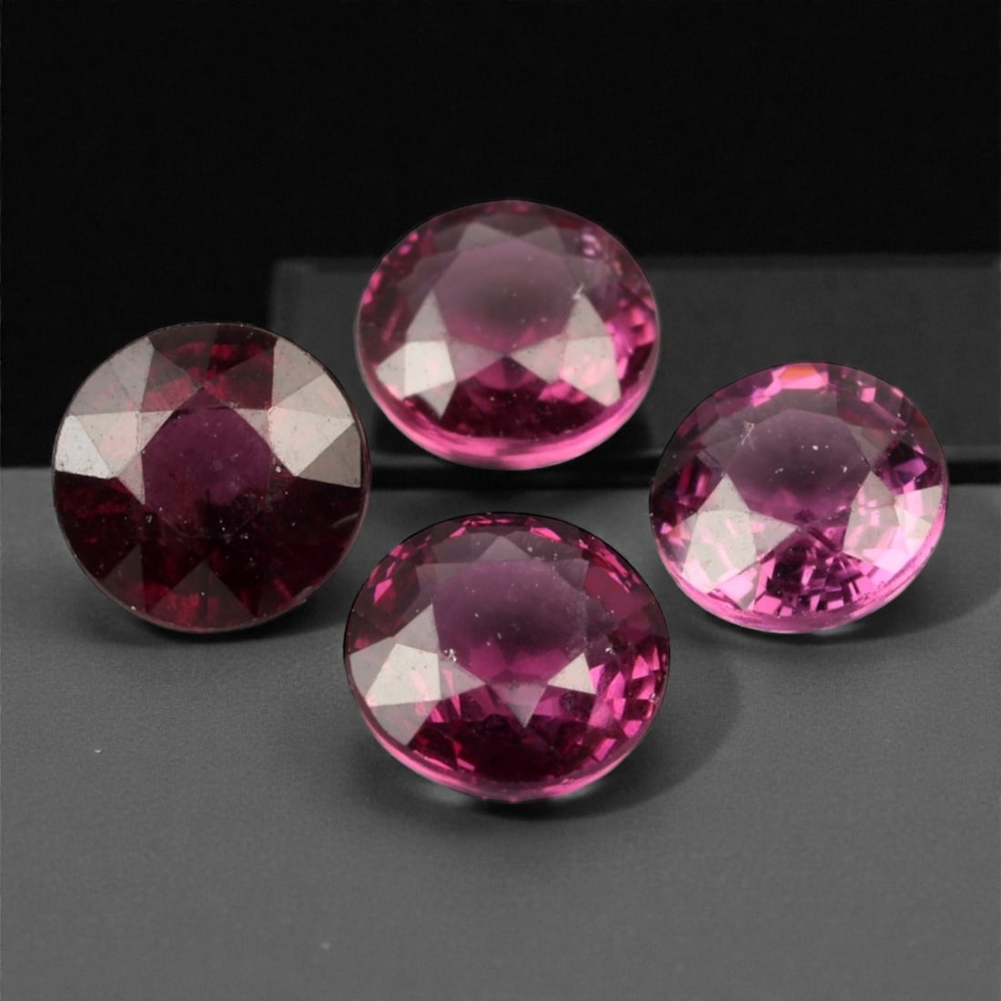 3.07 Carats Fuchsia Red Garnet Parcel - Natural Tanzanian - 5.3x5.2x3.0 mm, 32XK (1 of 1)