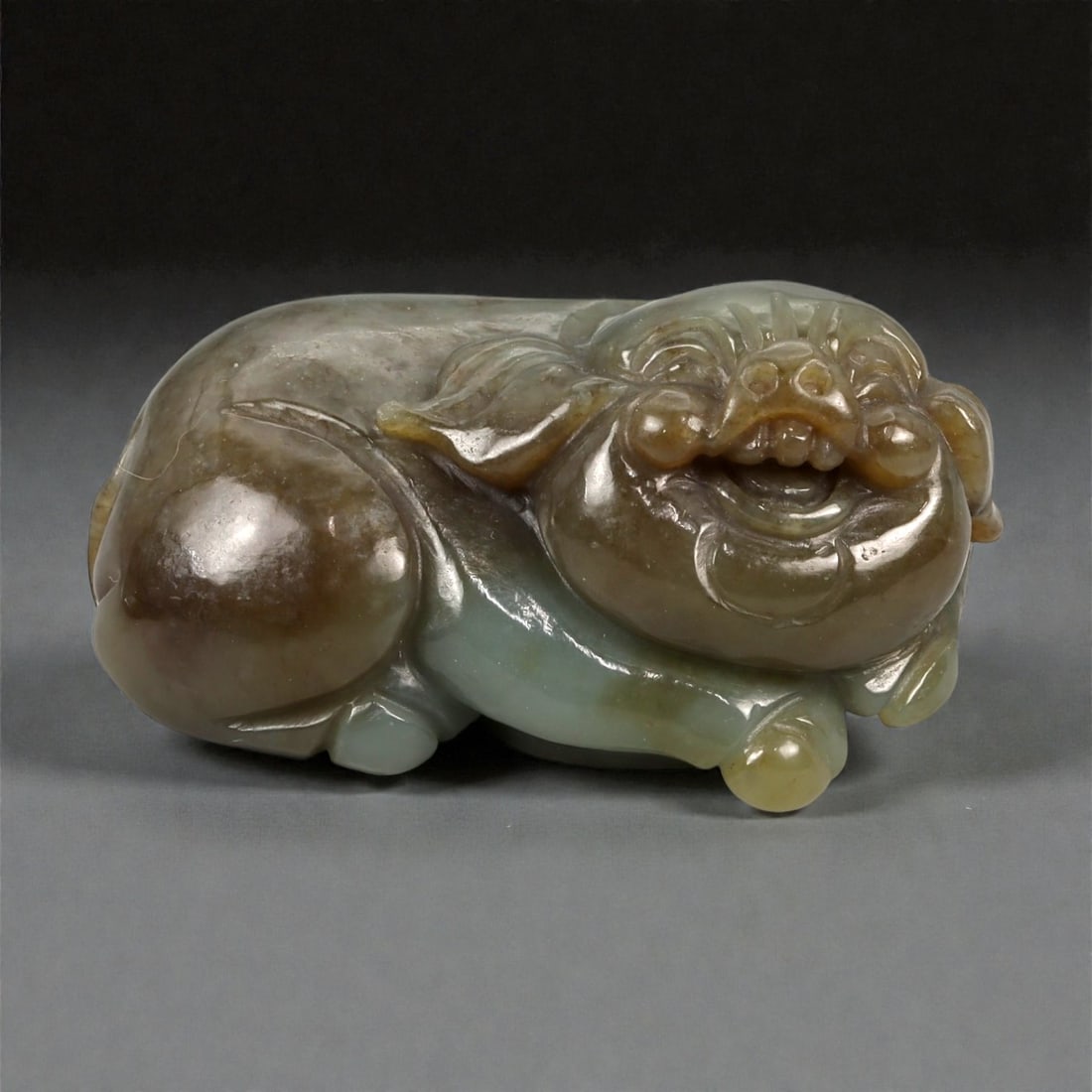 A Chinese Nephrite Jade Pig Figure, 20th Century, 69FB (1 of 2)