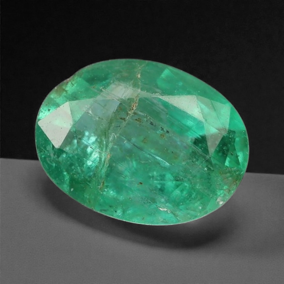 0.86 Carat Vivid Green Emerald - Natural Zambian Stone - 6.9 x 5.4 x 3.6 mm, 38XK (1 of 1)