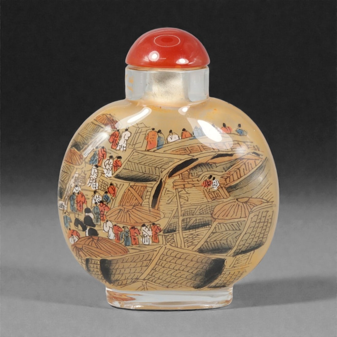 A Chinese Inside-Painted Glass Snuff Bottle, 20th Century, 11YC (1 of 2)