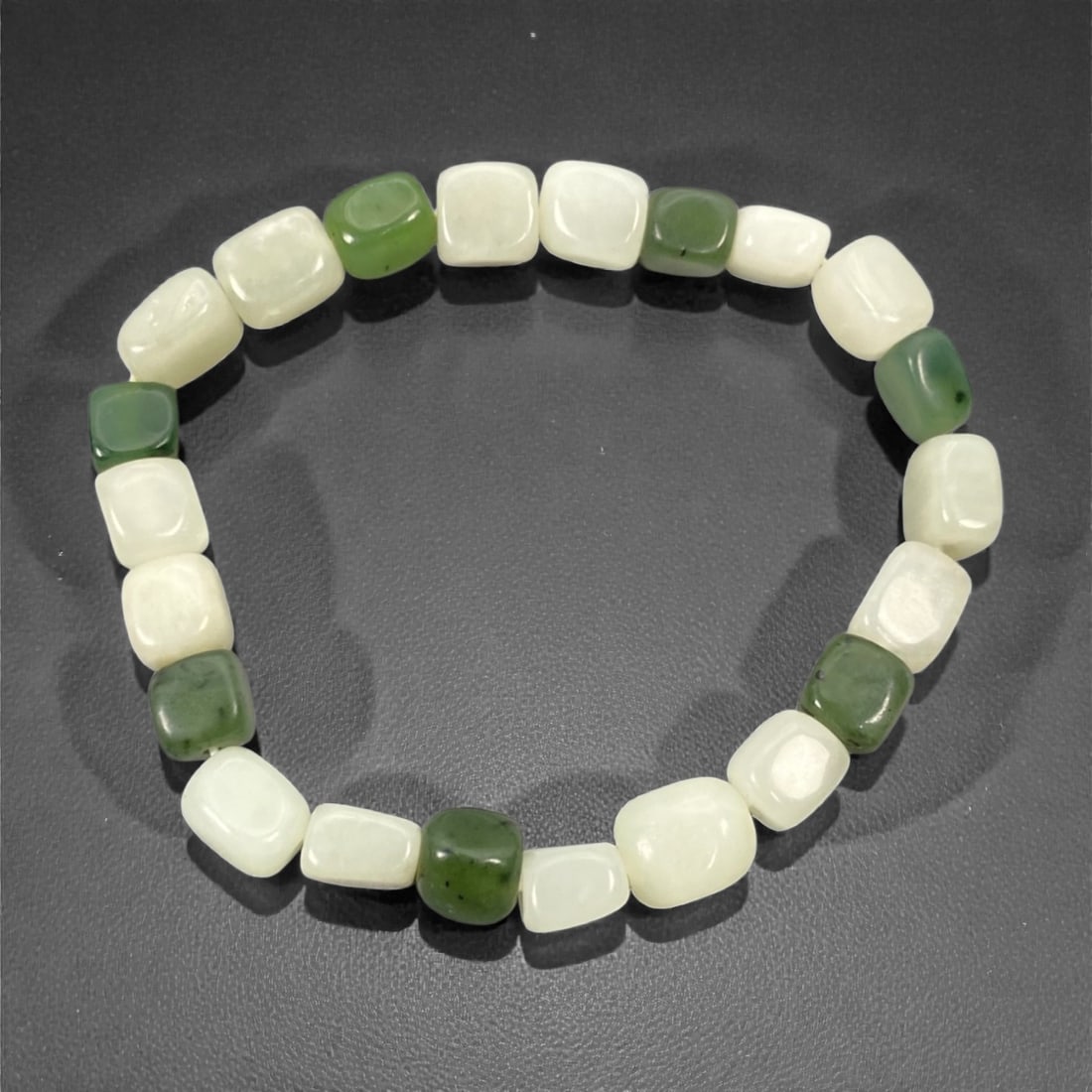 A Chinese Hetian Jade Beaded Bracelet, 20th Century, 44FJ (1 of 1)