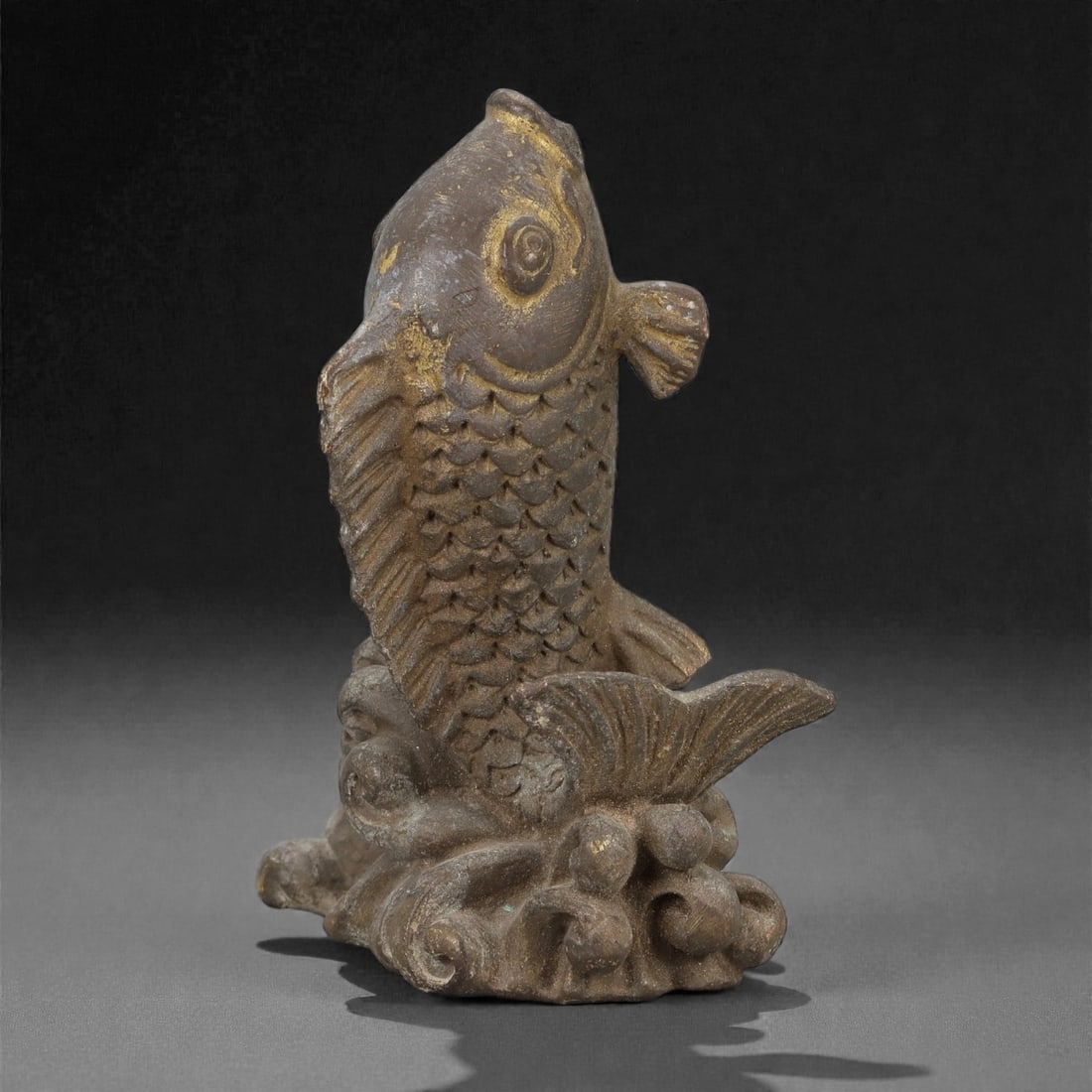 A Chinese Bronze Fish Sculpture, 20th Century, 19FH (1 of 3)