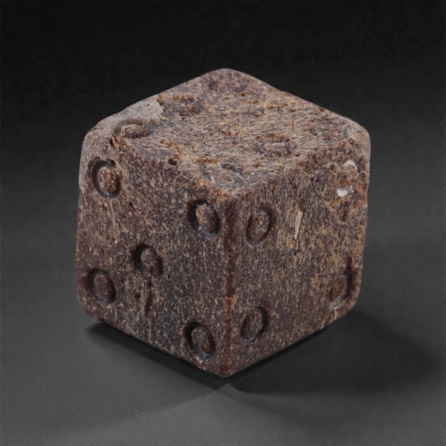 Ancient Roman Bone Gaming Die - Carved Dice, 1.6cm, 82FJ (1 of 2)