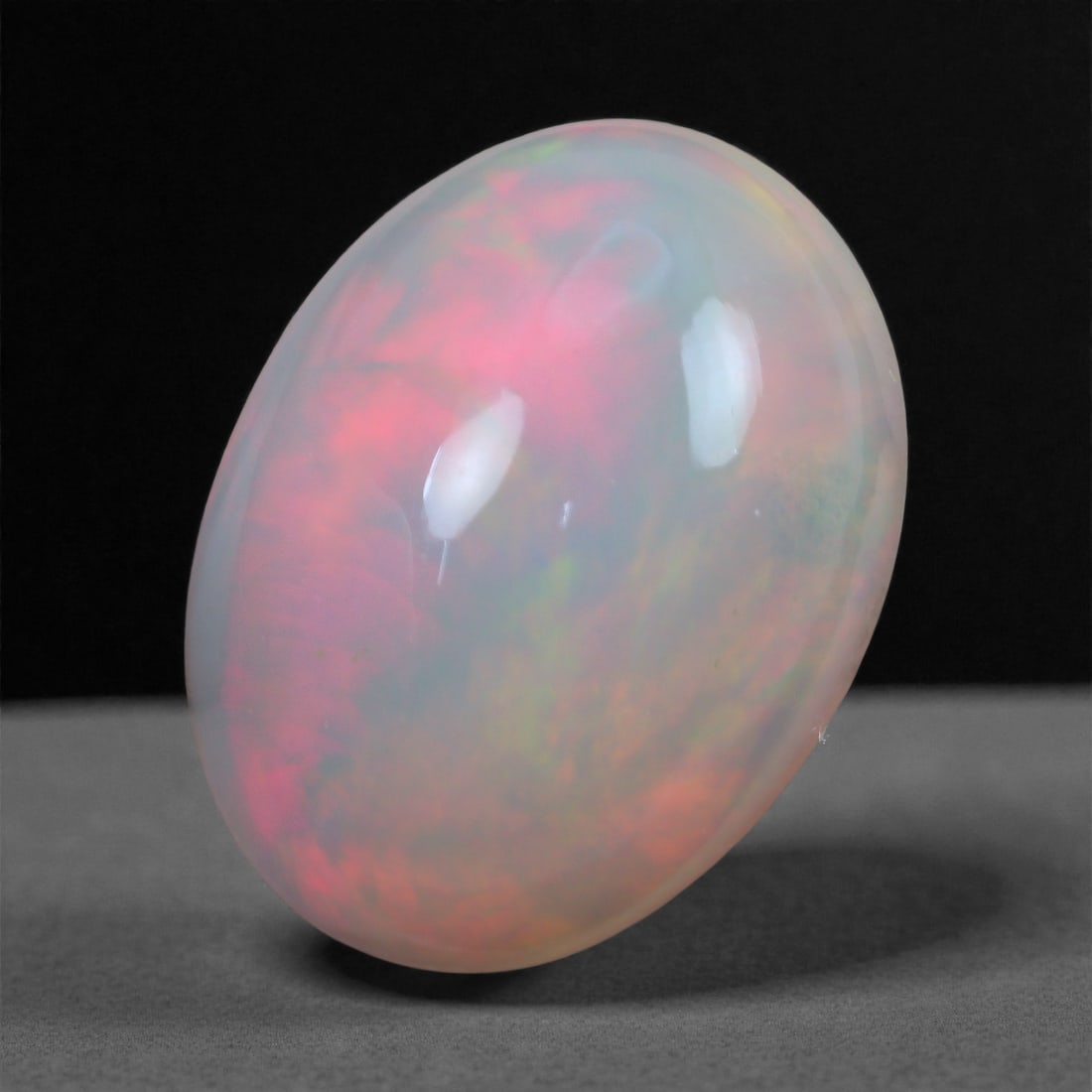 8.36 Carats Oval Cabochon Opal - Natural Ethiopian Stone 16.5x12.2x8.7mm, 50XH (1 of 2)