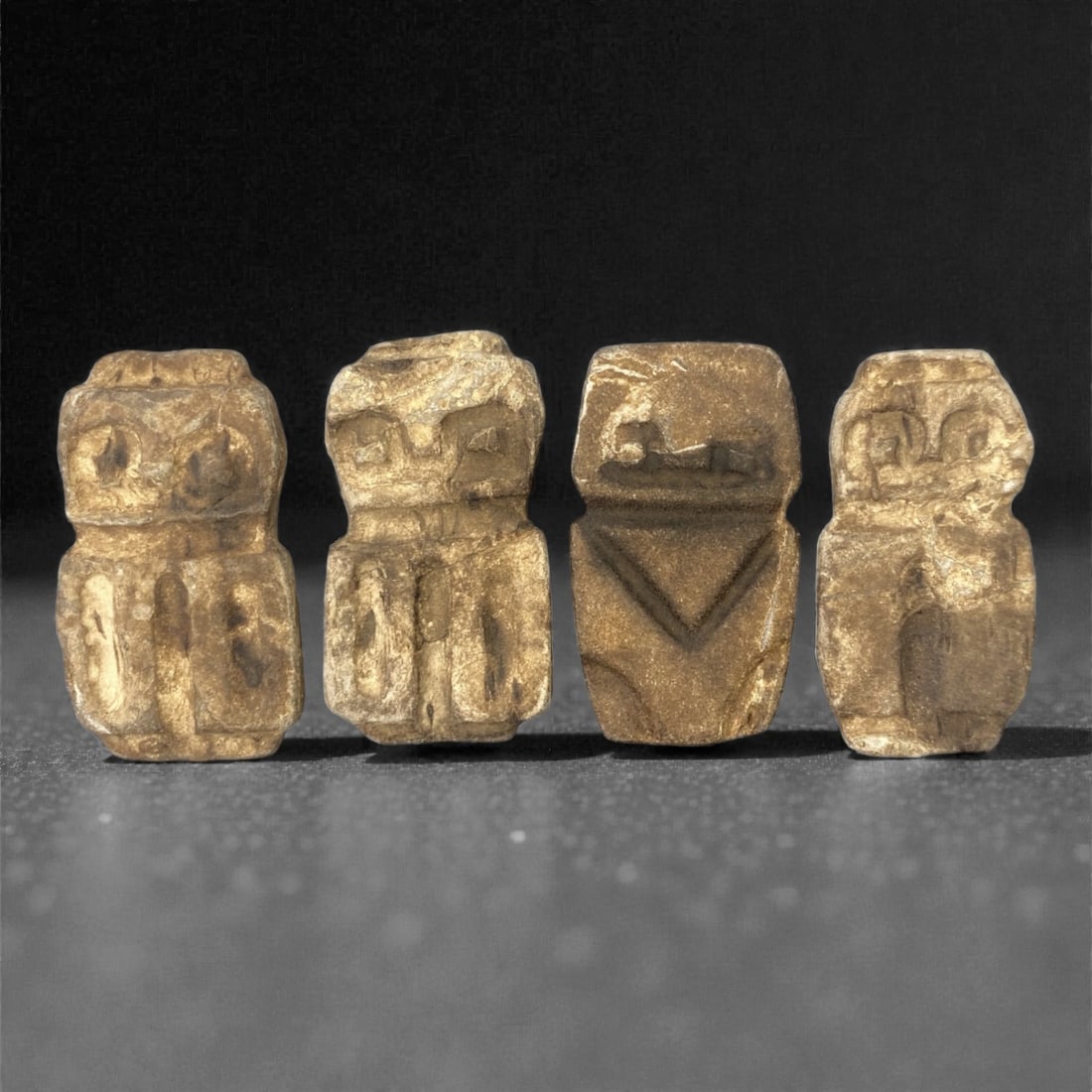 A Group of Valdivian Stone Anthropomorphic Figures, Ecuador, Circa 3500-1500 BCE, 82W (1 of 1)