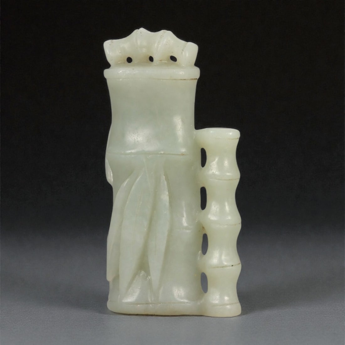 A Chinese Nephrite Jade Bamboo-Form Pendant, 20th Century, 73FA (1 of 2)