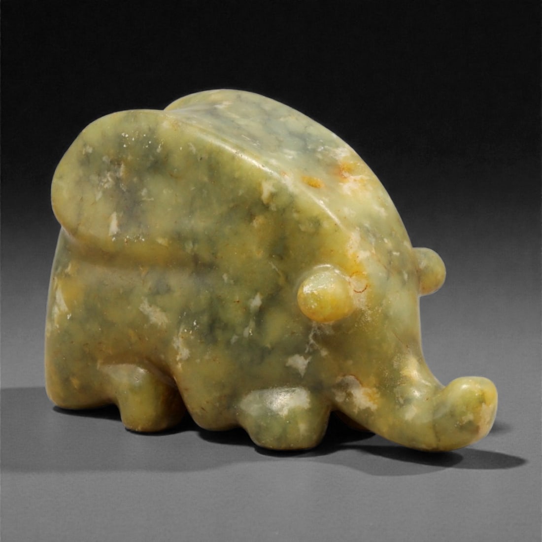 A Chinese Jade Elephant Effigy, 20th Century, 45YC (1 of 2)