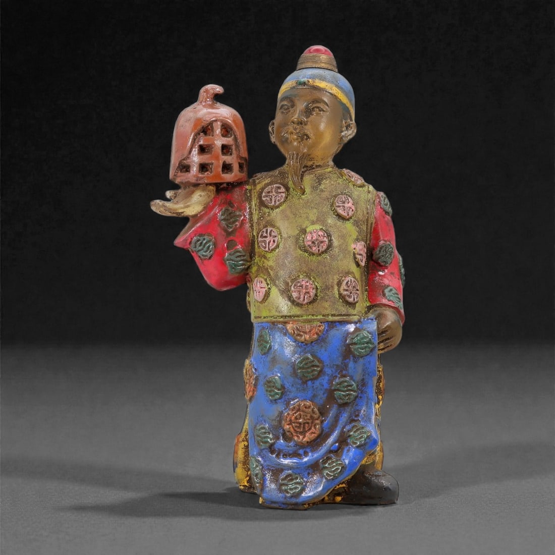 A Chinese Glass Figural Snuff Bottle, 20th Century, 47FG (1 of 3)