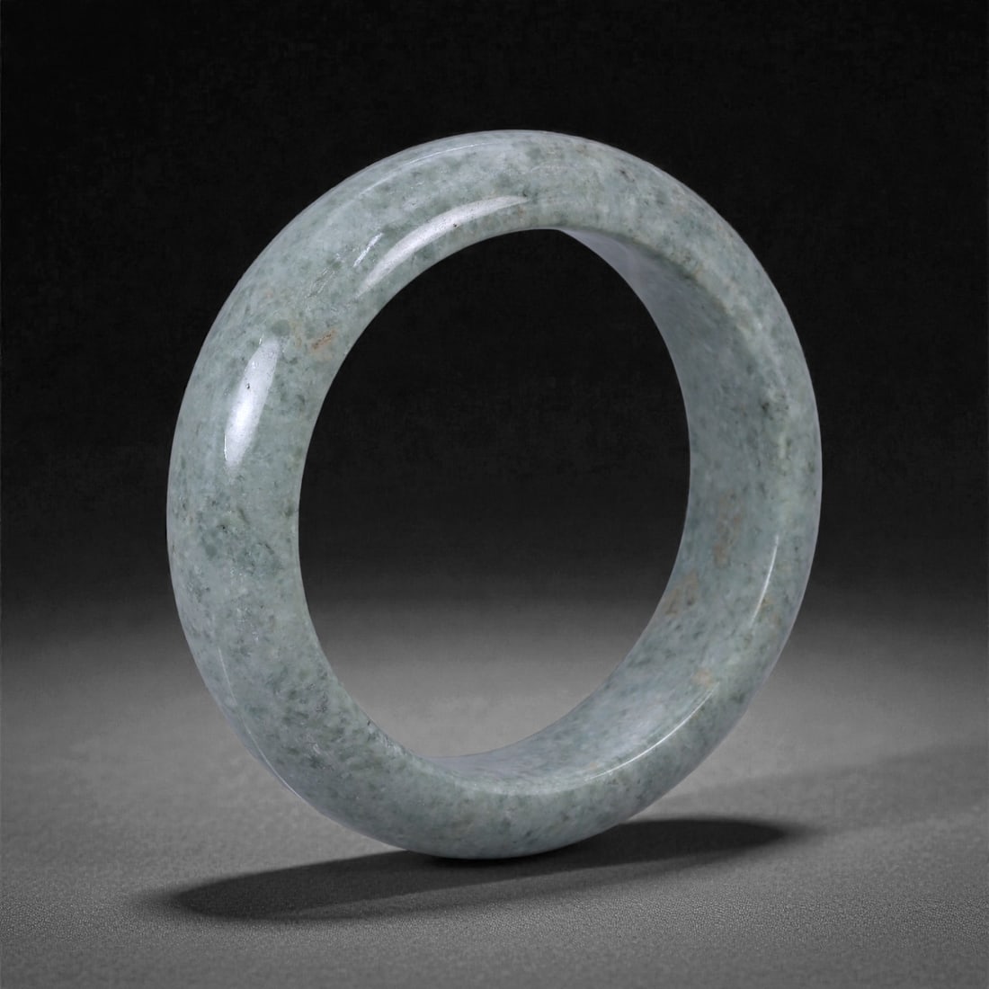 A Chinese Jadeite Bracelet Bangle, 5.4cm Inner Diameter, 1WE (1 of 2)