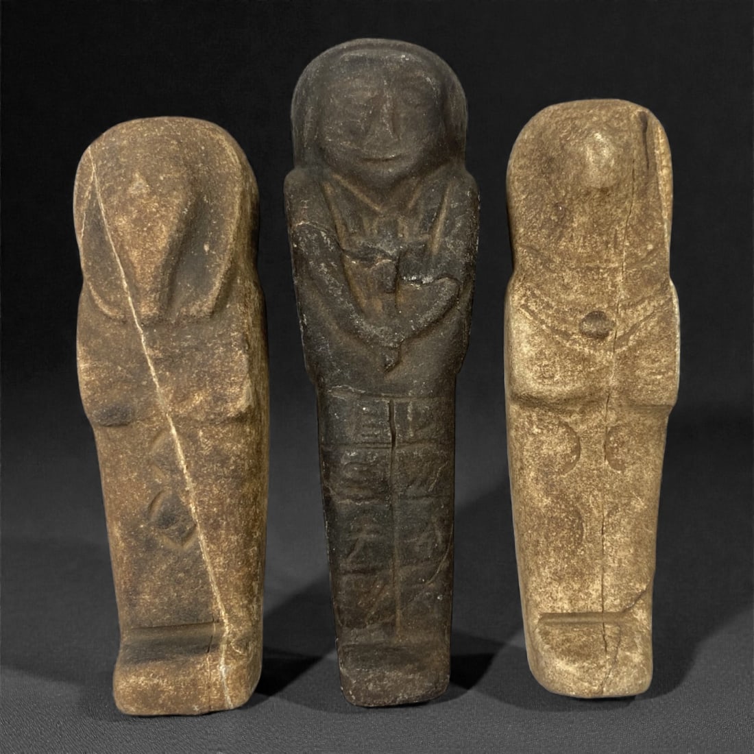 An Egyptian Revival Stone Shabti Group, 20th Century, 53W (1 of 1)
