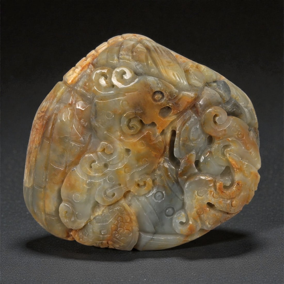 A Chinese Nephrite Jade Dragon Carving, 20th Century, 7YB (1 of 2)