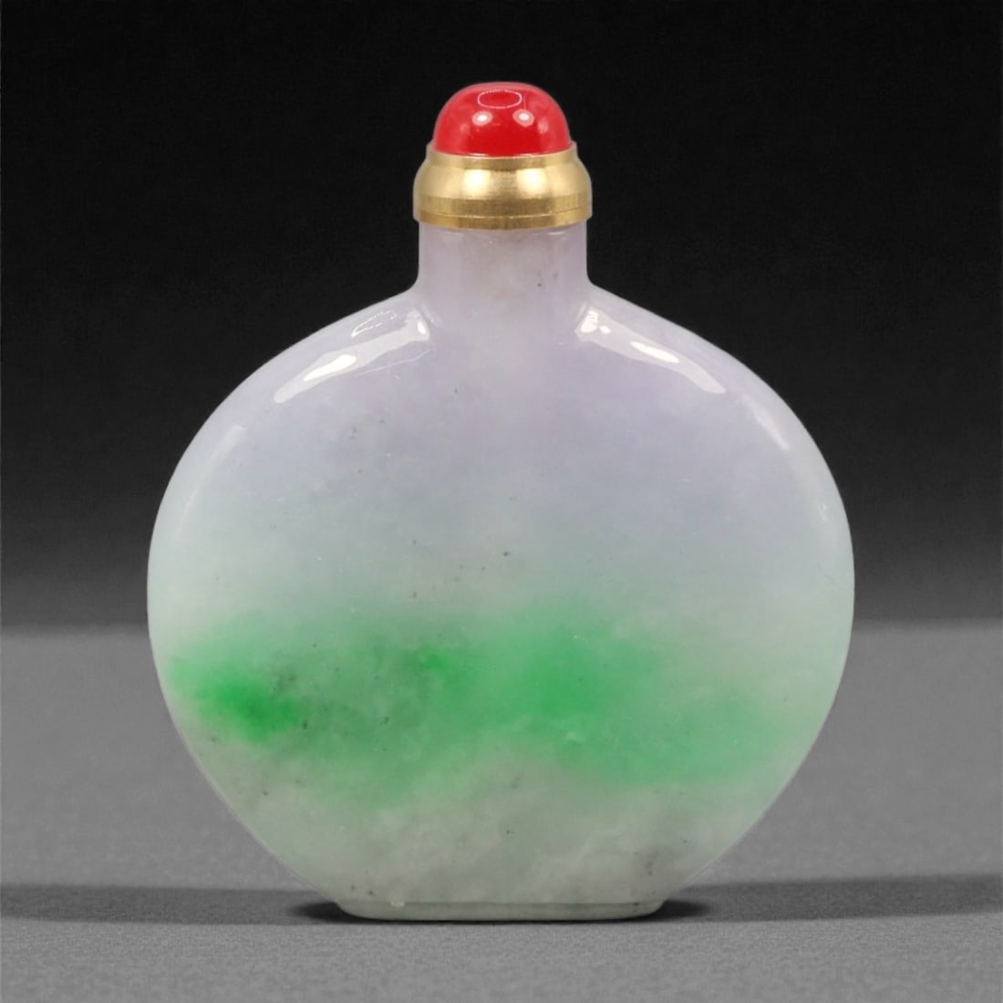 A Chinese Jadeite Snuff Bottle, 20th Century, 33YC (1 of 2)