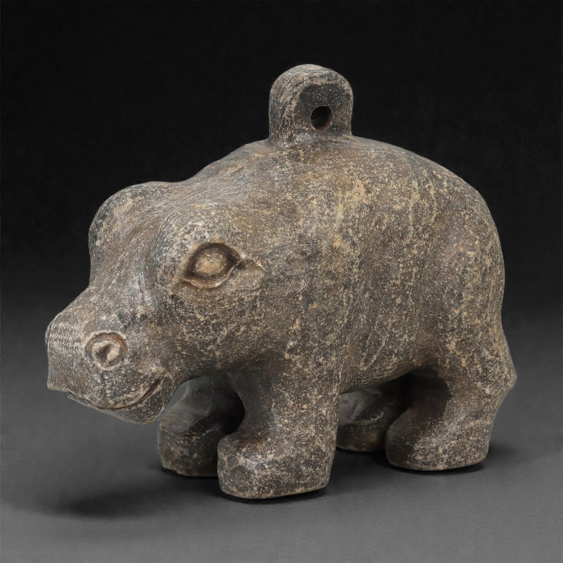 An Egyptian Schist Hippopotamus Effigy, Late Period, Circa 664-332 BCE, 18ZB (1 of 3)