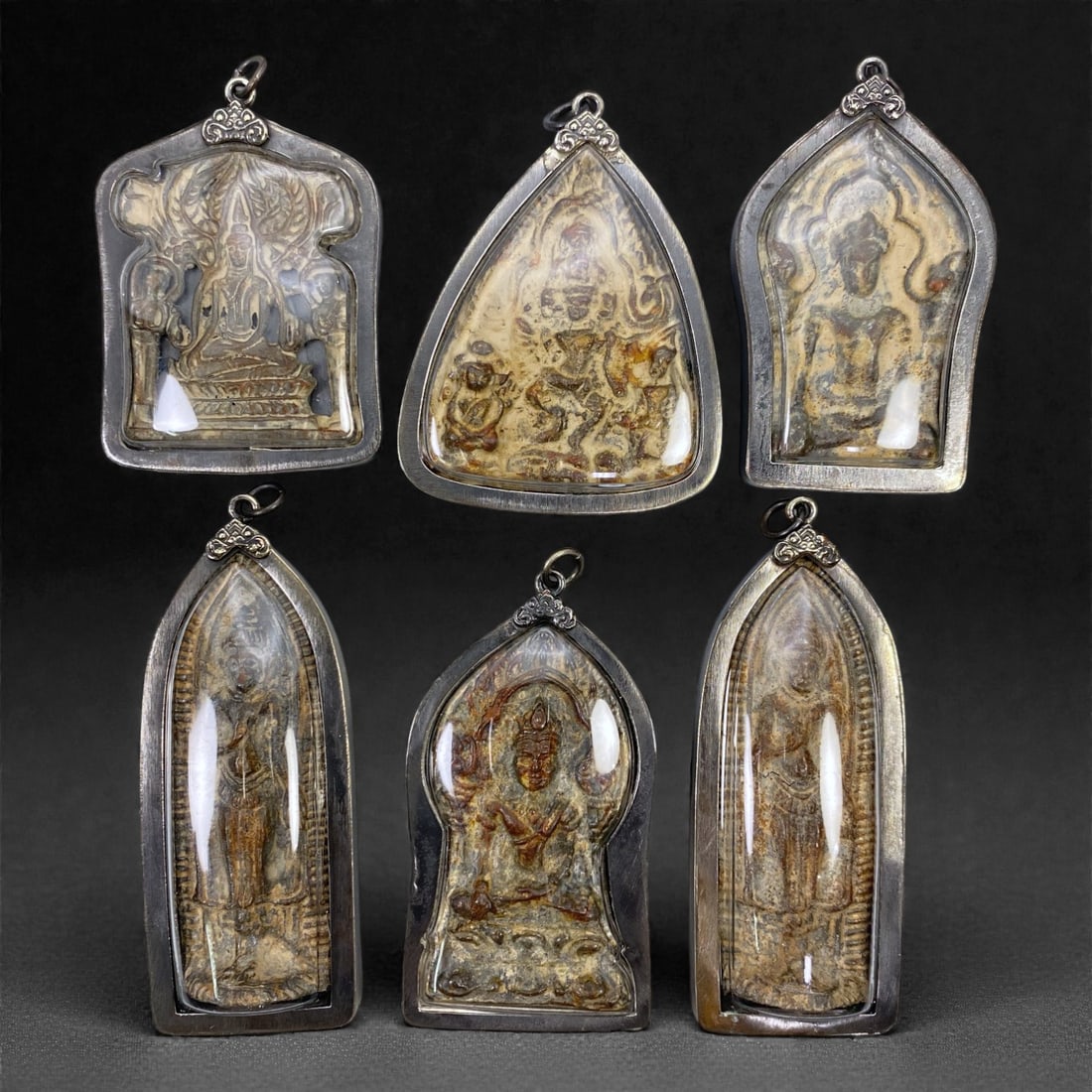 A Group of Six Thai Buddhist Votive Amulets, 20th Century, 98Z (1 of 1)