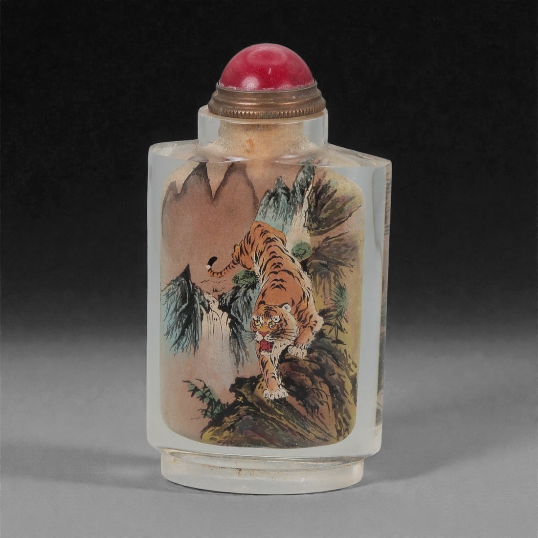 A Chinese Crystal Glass Inside-Painted Snuff Bottle, 20th Century, 60FG (1 of 2)