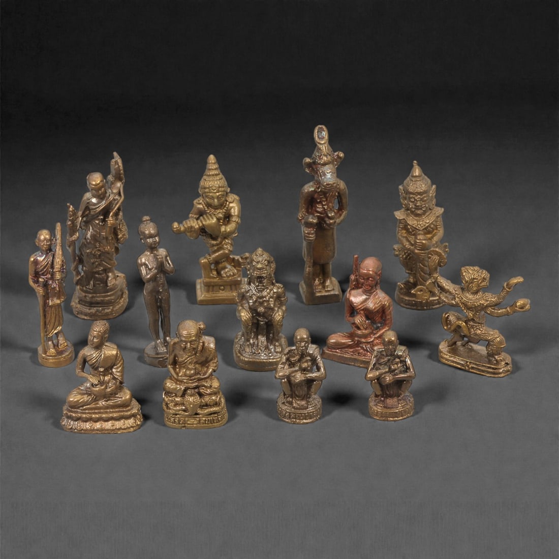 A Group of Thai Copper Alloy Figurines, 20th Century, 28XJ (1 of 1)