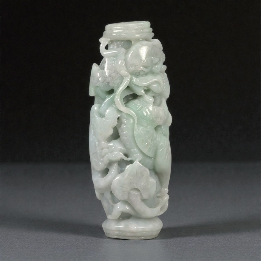 A Chinese Jadeite Jade Cylindrical Pendant, 20th Century, 66FB (1 of 3)
