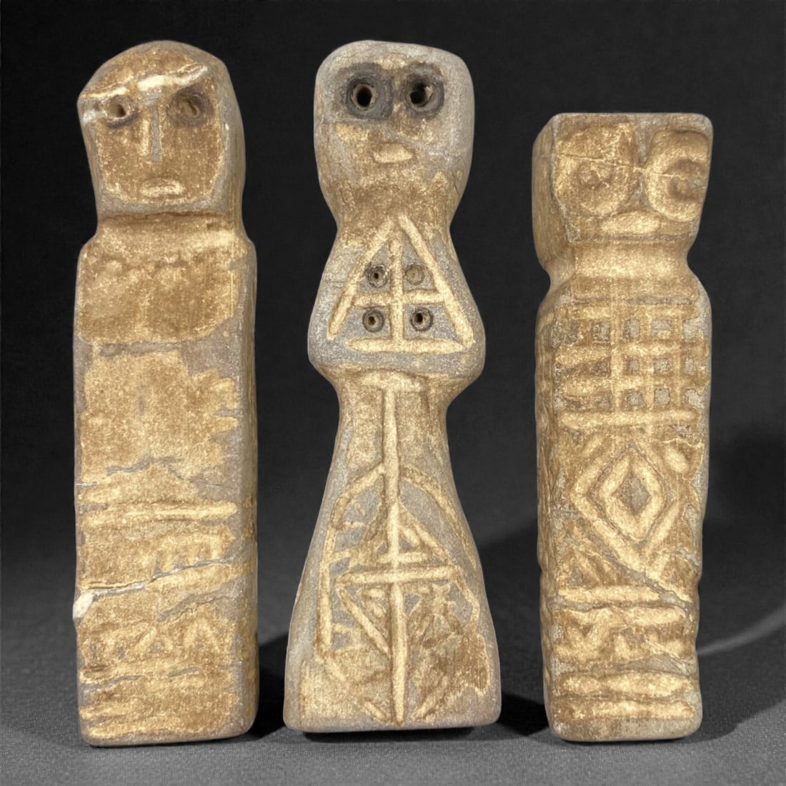 A Near Eastern Stone Idol Group, Medieval Period, 78XJ (1 of 1)
