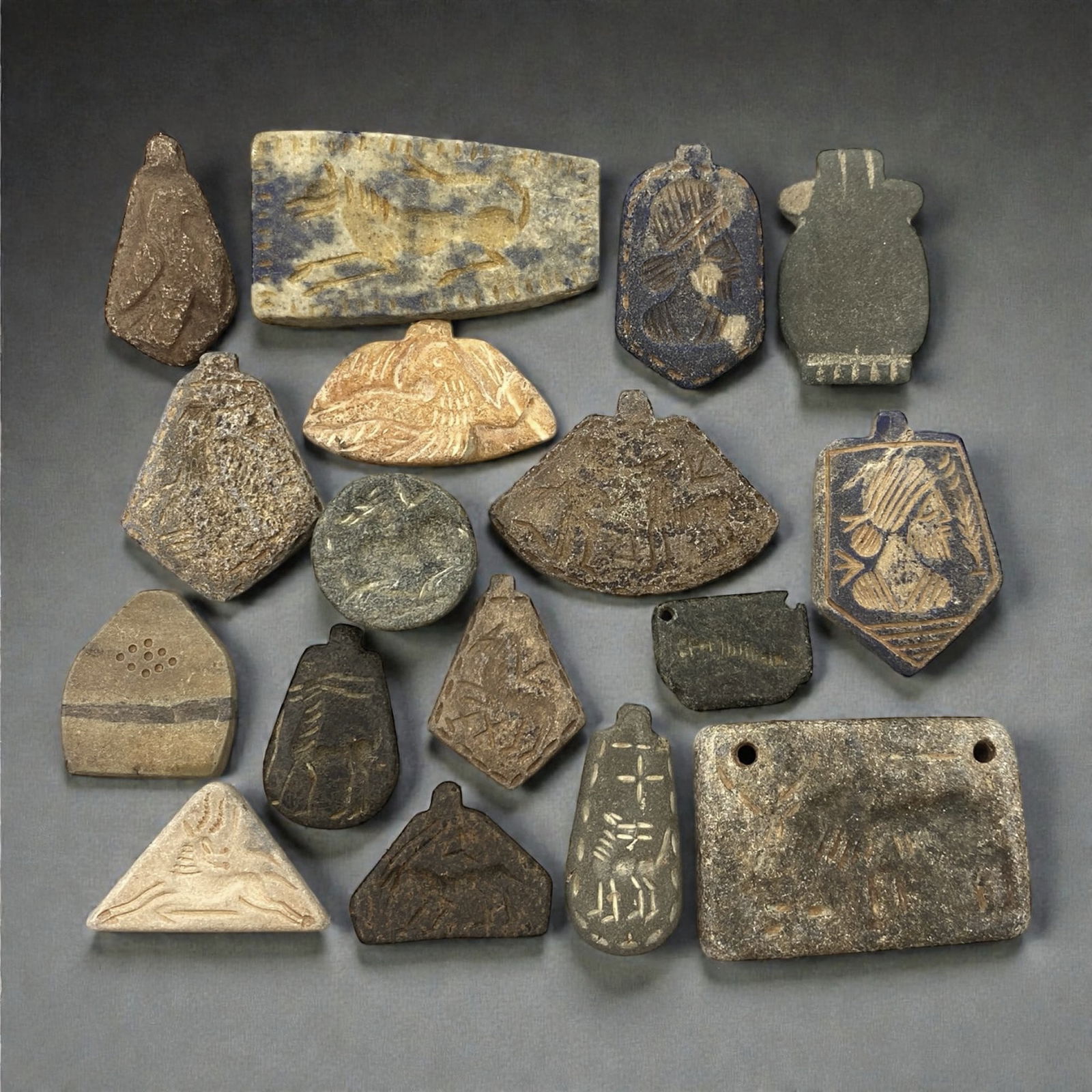 A Group of Near Eastern Stone Amulets, 1st Millennium BCE, 69W (1 of 1)