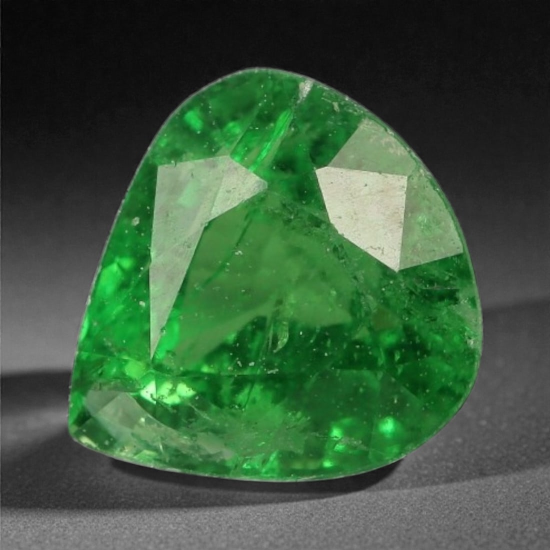 1.17 Carats Vivid Green Tsavorite Garnet - Natural Tanzanian Stone - 6.4 x 6.0 x 4.2 mm, 21WC (1 of 1)