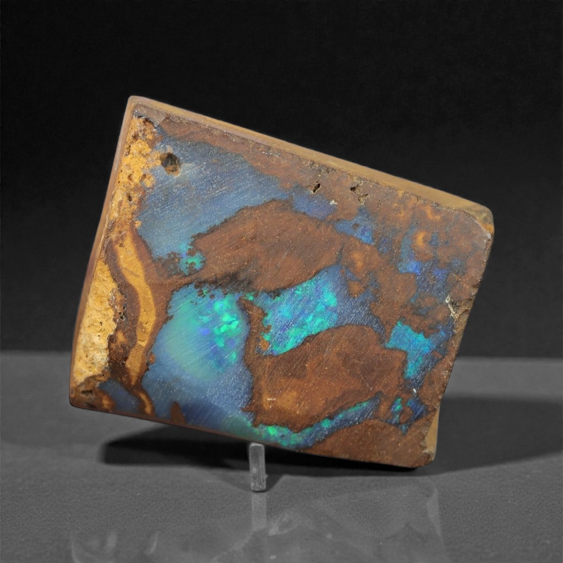 15.81 Carats Boulder Opal Rough - Natural Winton - 15.8 x 13.3 x 6.5 mm, 26XK (1 of 1)