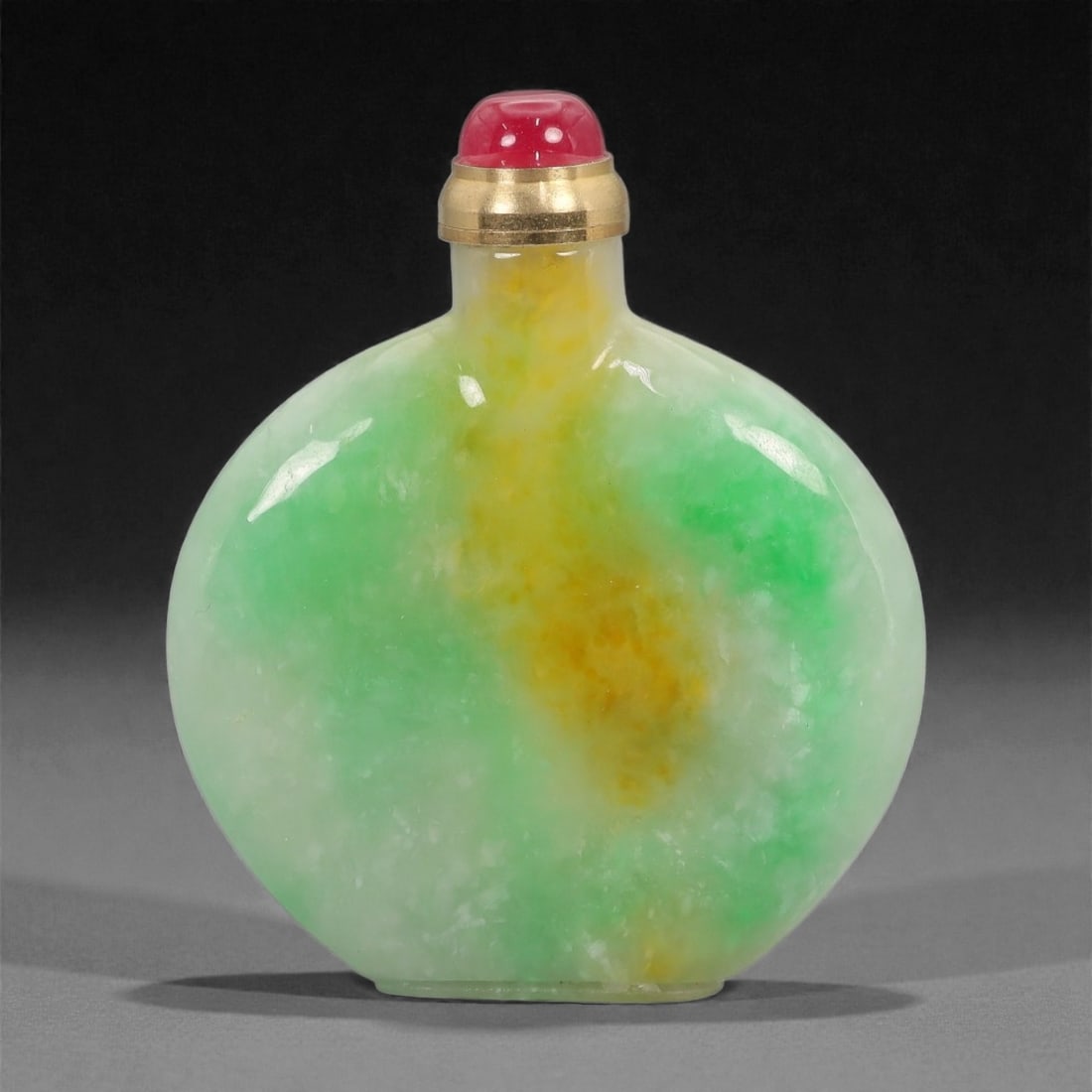 A Chinese Jadeite Jade Snuff Bottle, 20th Century, 42FG (1 of 2)