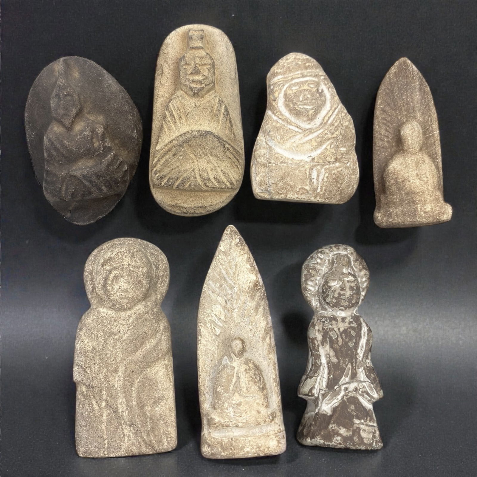 A Group of Japanese Stone Buddhist Figures, Edo Period, 58XJ (1 of 1)