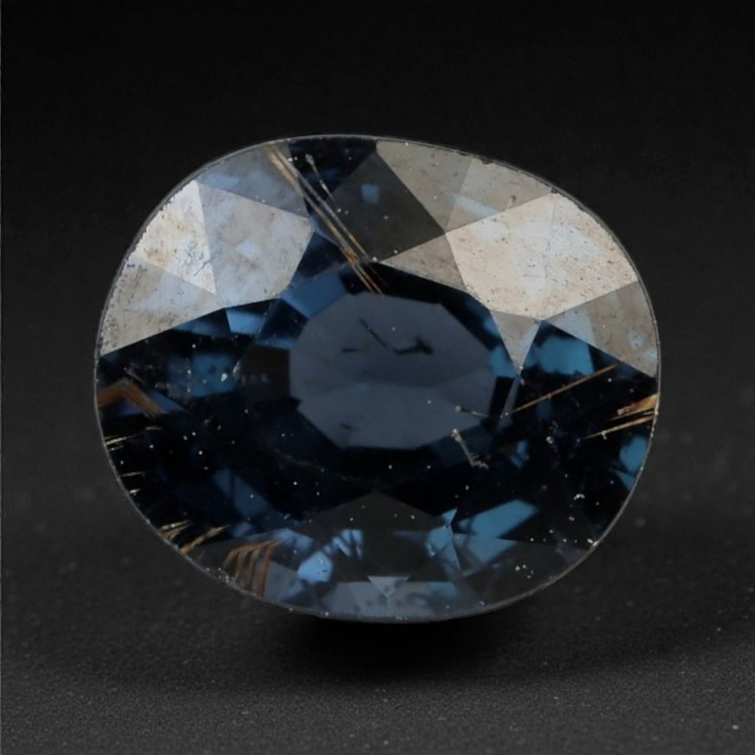 1.54 Carats Midnight Blue Sapphire - Natural Sri Lankan Stone - 7.1 x 6.0 x 4.5 mm, 38WE (1 of 1)