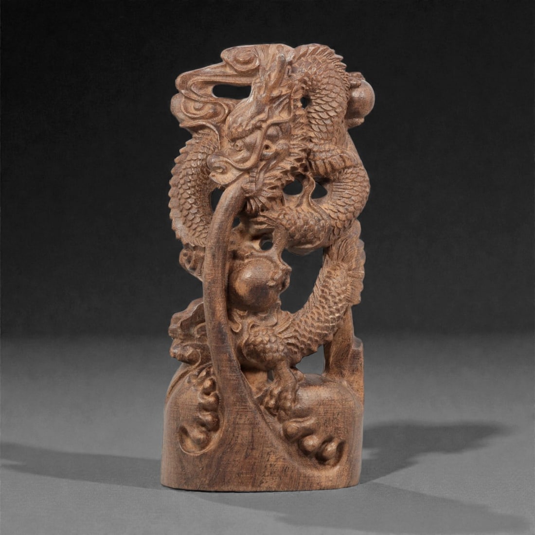 A Chinese Agarwood Dragon Effigy, 20th Century, 23YC (1 of 2)