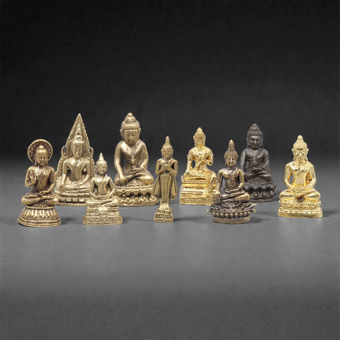 A Group of Thai Copper Alloy Figurines, 20th Century, 2ZG (1 of 1)