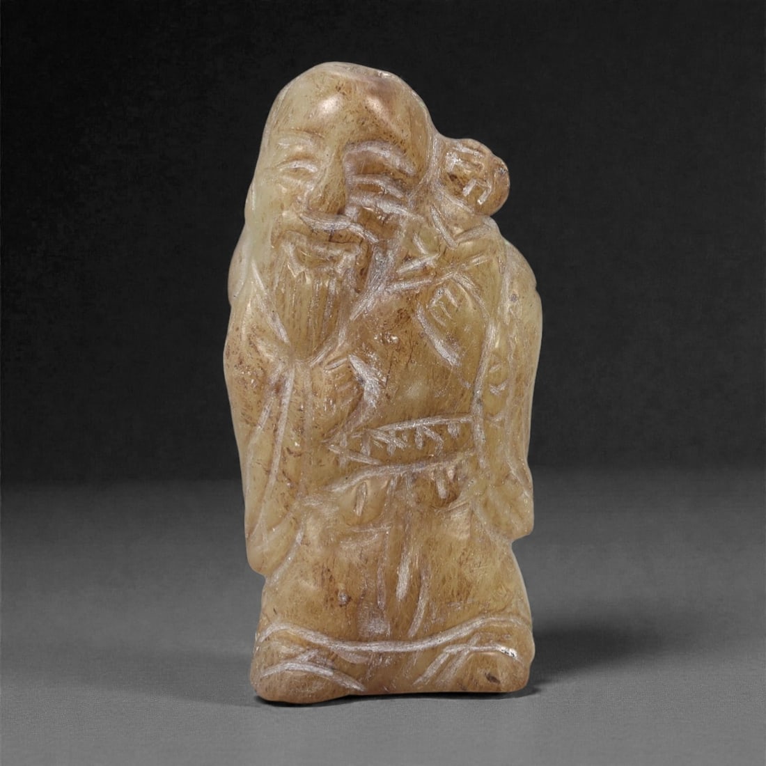 A Chinese Hetian Jade Figure, 20th Century, 84FH (1 of 2)