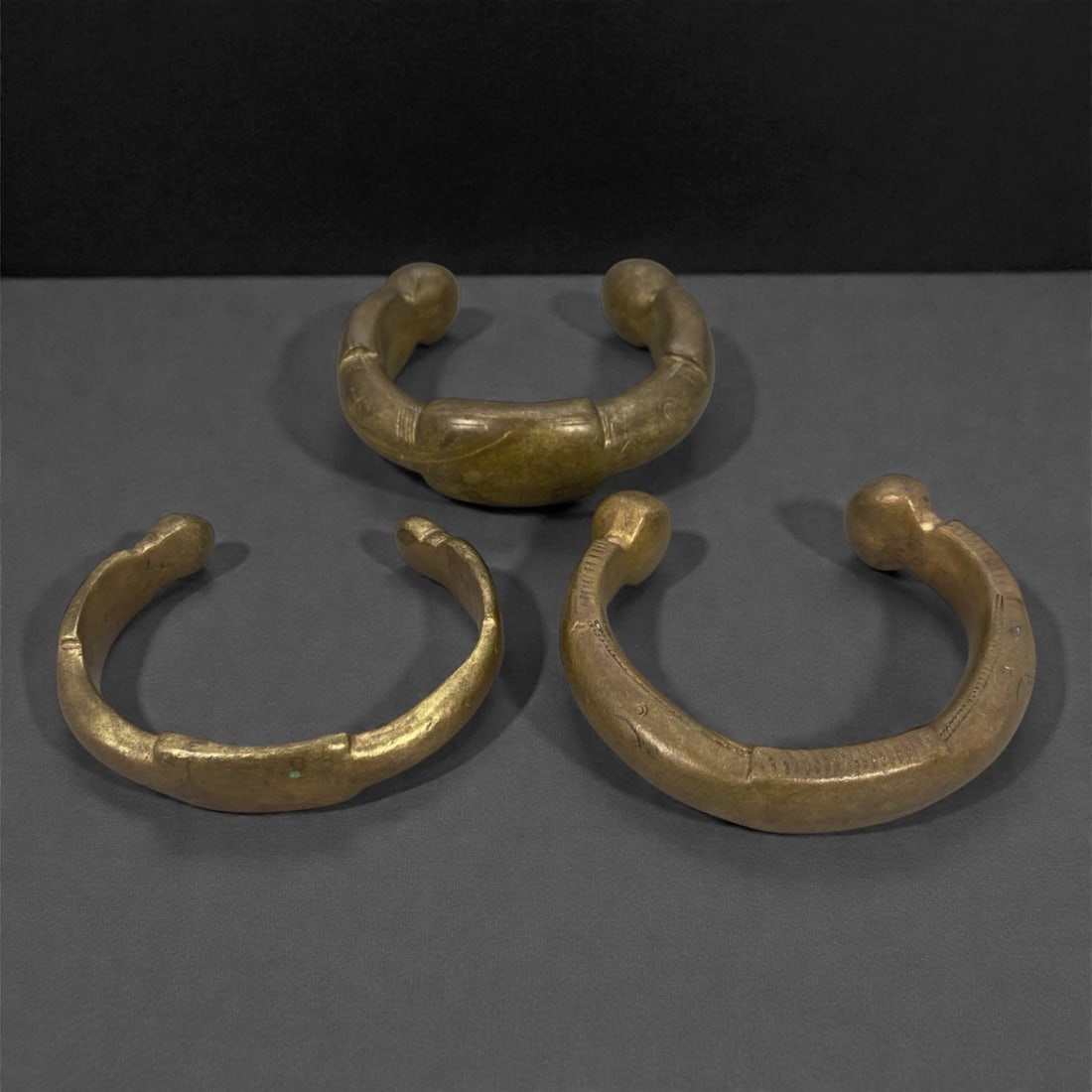 A Group of African Bronze Manilla Bracelets, 19th Century, 1FL (1 of 1)