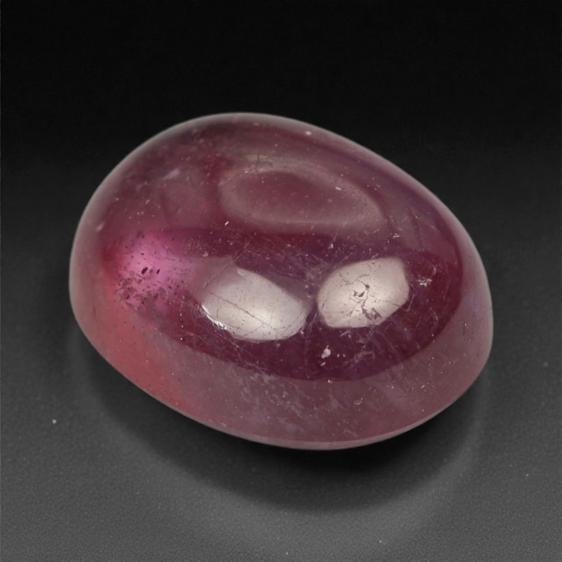 6.09 Carats Deep Red Ruby Cabochon - Natural Mozambique Stone - 10.6 x 8.4 x 5.8 mm, 40XK (1 of 1)