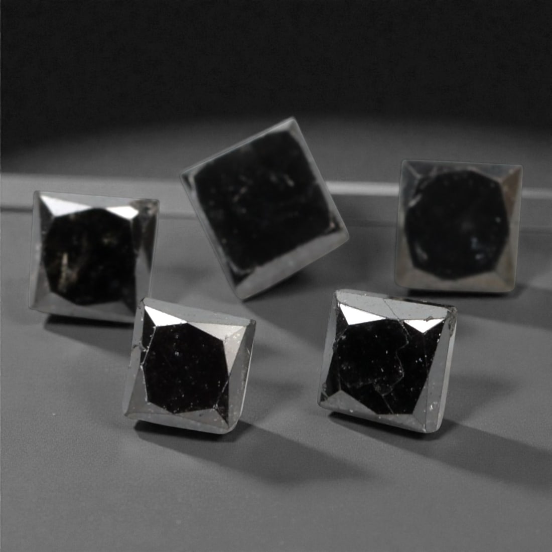 1.00 Carats Black Diamond Parcel - Princess Cut, 235A (1 of 1)