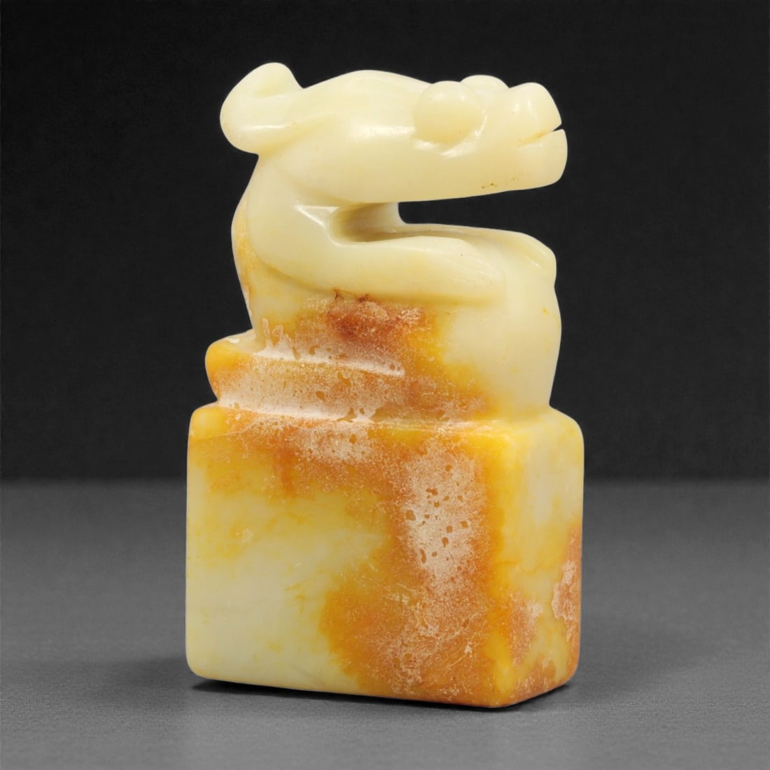 A Chinese Jade Dragon Seal, Ancient Style, 20th Century, 43YC (1 of 2)